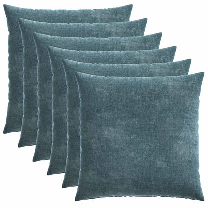 Federa 6 pz HEERLEN Blu 65 x 65 cm Tessuto Chenille | homemem39