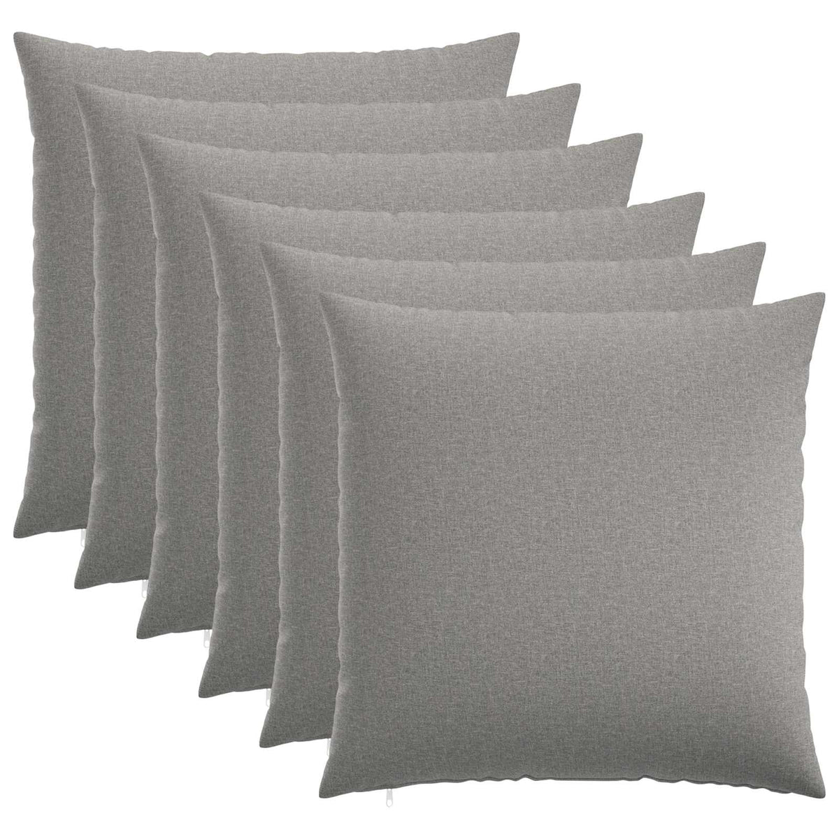 Federa 6 pz HEERLEN Grigio Nuvola 80 x 80 cm Tessuto