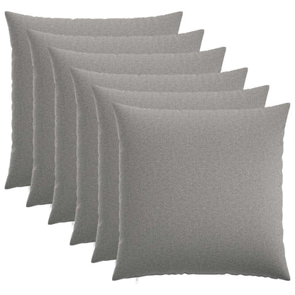 Federa 6 pz HEERLEN Grigio Nuvola 80 x 80 cm Tessuto