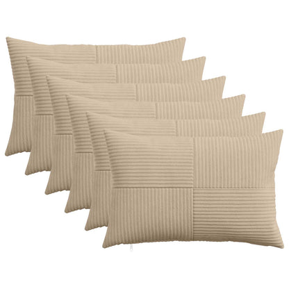 Federa 6 pcs ALMELO Tortora 30 x 50 cm corduroy