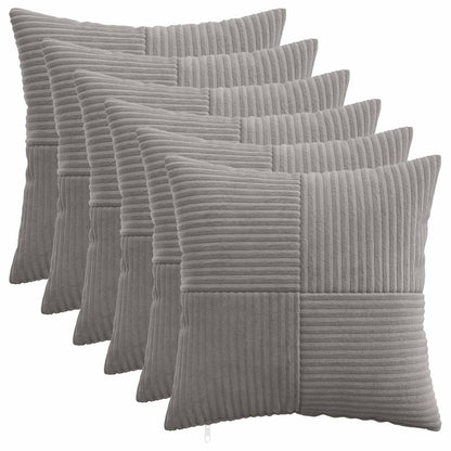 Federa 6 pcs ALMELO Grigio Chiaro 40 x 40 cm corduroy | homemem39