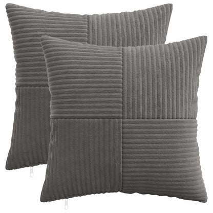 Federa 2 pcs ALMELO Grigio Scuro 40 x 40 cm corduroy | homemem39