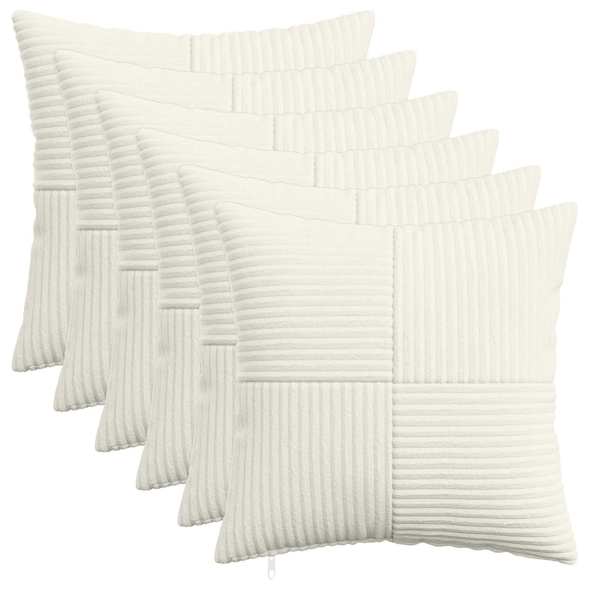 Federa 6 pcs ALMELO Crema 40 x 40 cm corduroy | homemem39