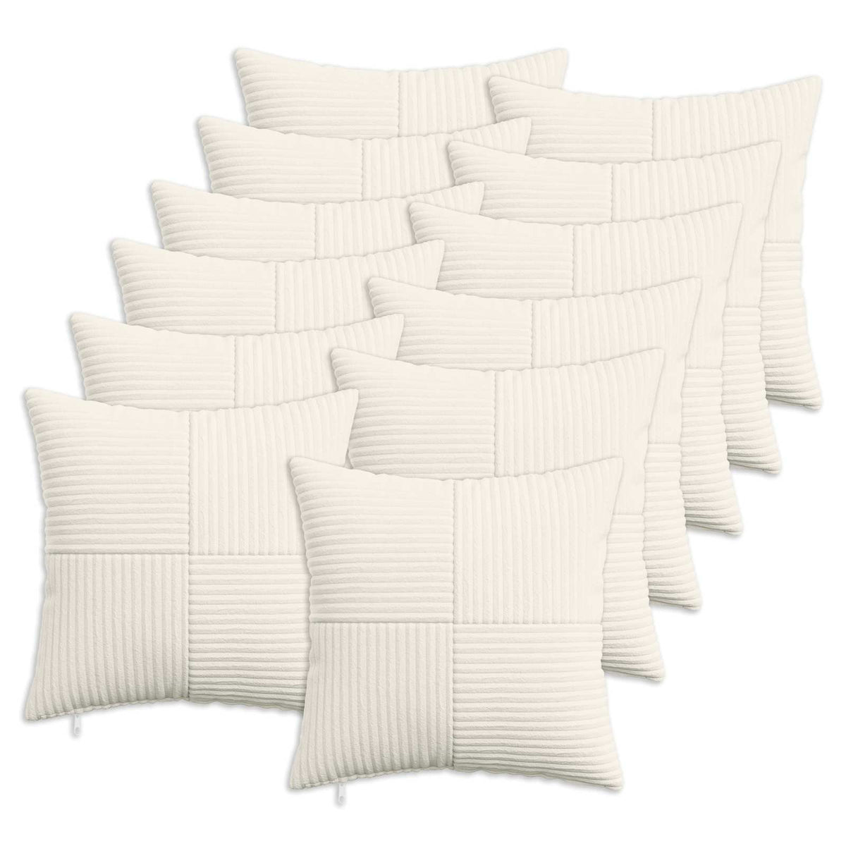 Federa 12 pcs ALMELO Crema 40 x 40 cm corduroy | homemem39