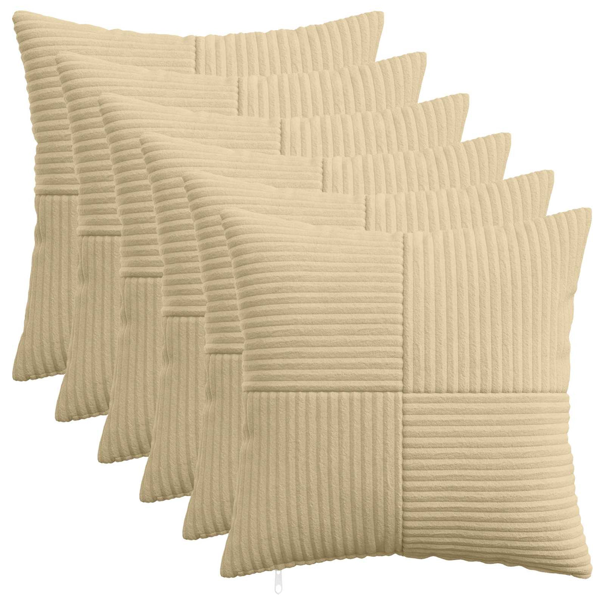 Federa 6 pcs ALMELO Grigio Verde 40 x 40 cm corduroy | homemem39