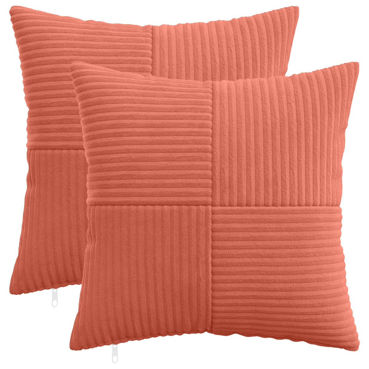 Federa 2 pcs ALMELO Rosso Arancio 40 x 40 cm corduroy | homemem39