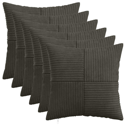 Federa 6 pz ALMELO Antracite 40 x 40 cm corduroy | homemem39