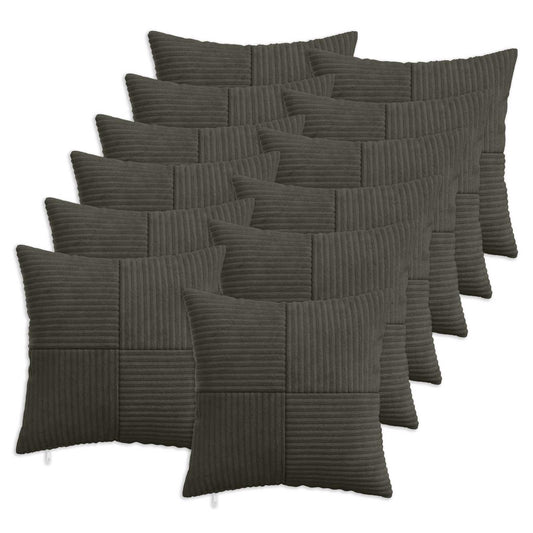 Federa 12 pcs ALMELO Antracite 40 x 40 cm corduroy