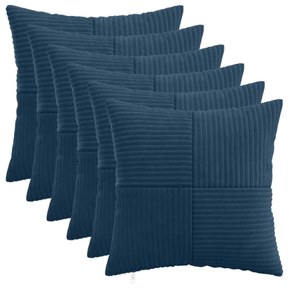 Federa 6 pcs ALMELO Blu navy 40 x 40 cm corduroy | homemem39