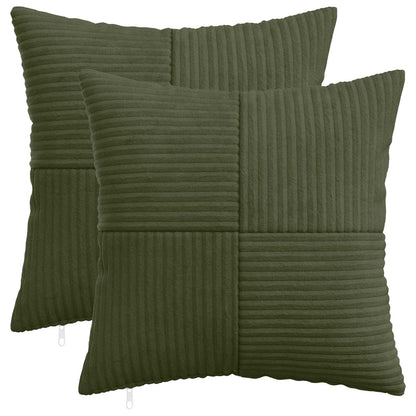 Federa 2 pcs ALMELO Verde 40 x 40 cm corduroy