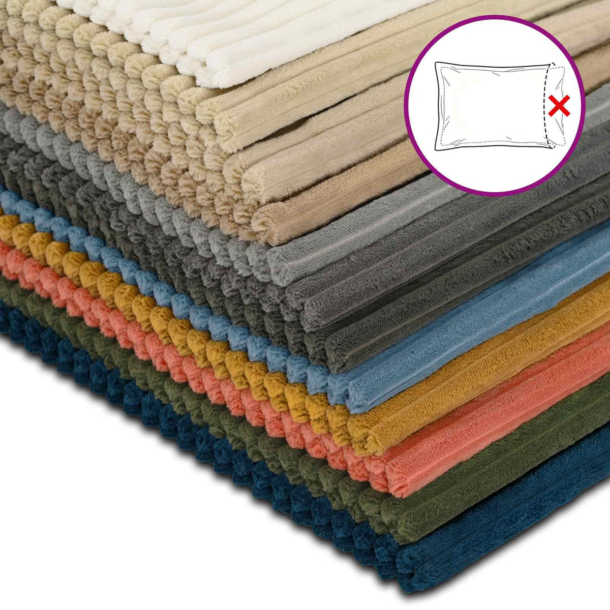 Federa 2 pcs ALMELO Verde 40 x 145 cm corduroy | homemem39