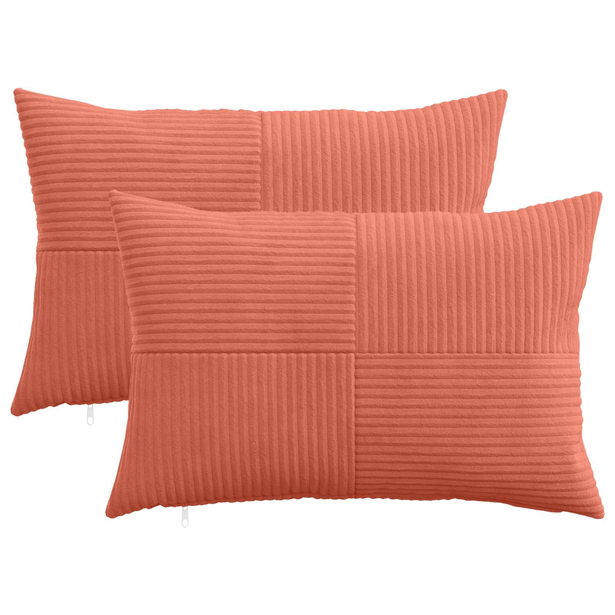Federa 2 pcs ALMELO Rosso Arancio 40 x 60 cm corduroy | homemem39