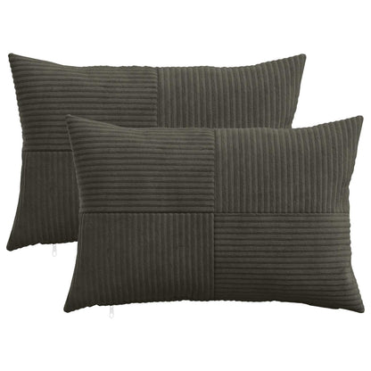 Federa 2 pcs ALMELO Antracite 40 x 60 cm corduroy | homemem39