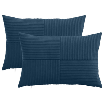 Federa 2 pcs ALMELO Blu navy 40 x 60 cm corduroy | homemem39