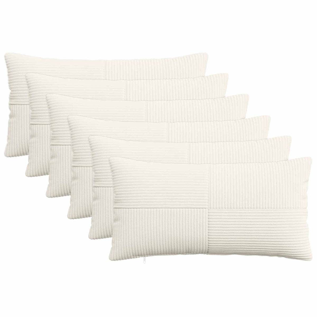 Federa 6 pcs ALMELO Crema 40 x 70 cm corduroy