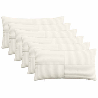 Federa 6 pcs ALMELO Crema 40 x 80 cm corduroy | homemem39