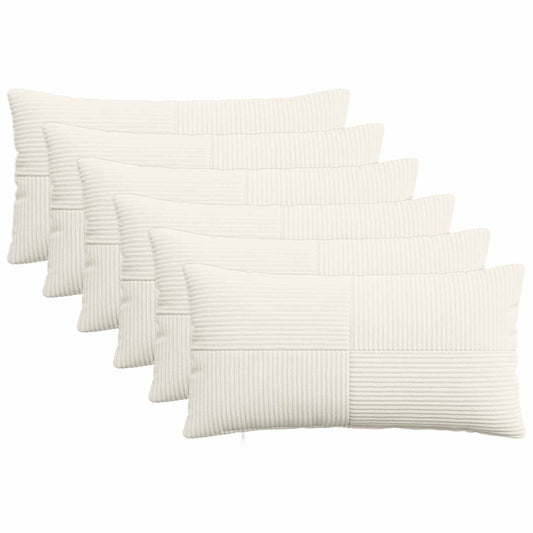 Federa 6 pcs ALMELO Crema 40 x 80 cm corduroy | homemem39