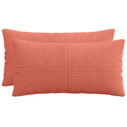 Federa 2 pcs ALMELO Rosso Arancio 40 x 80 cm corduroy | homemem39