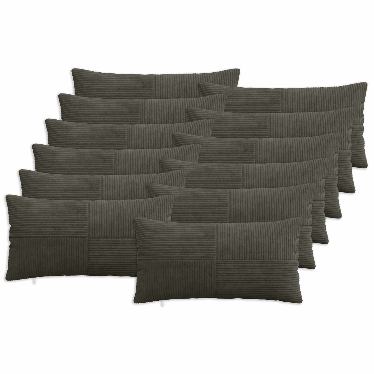 Federa 12 pcs ALMELO Antracite 40 x 80 cm corduroy | homemem39