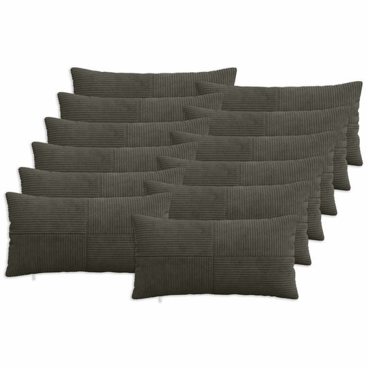 Federa 12 pcs ALMELO Antracite 40 x 80 cm corduroy | homemem39