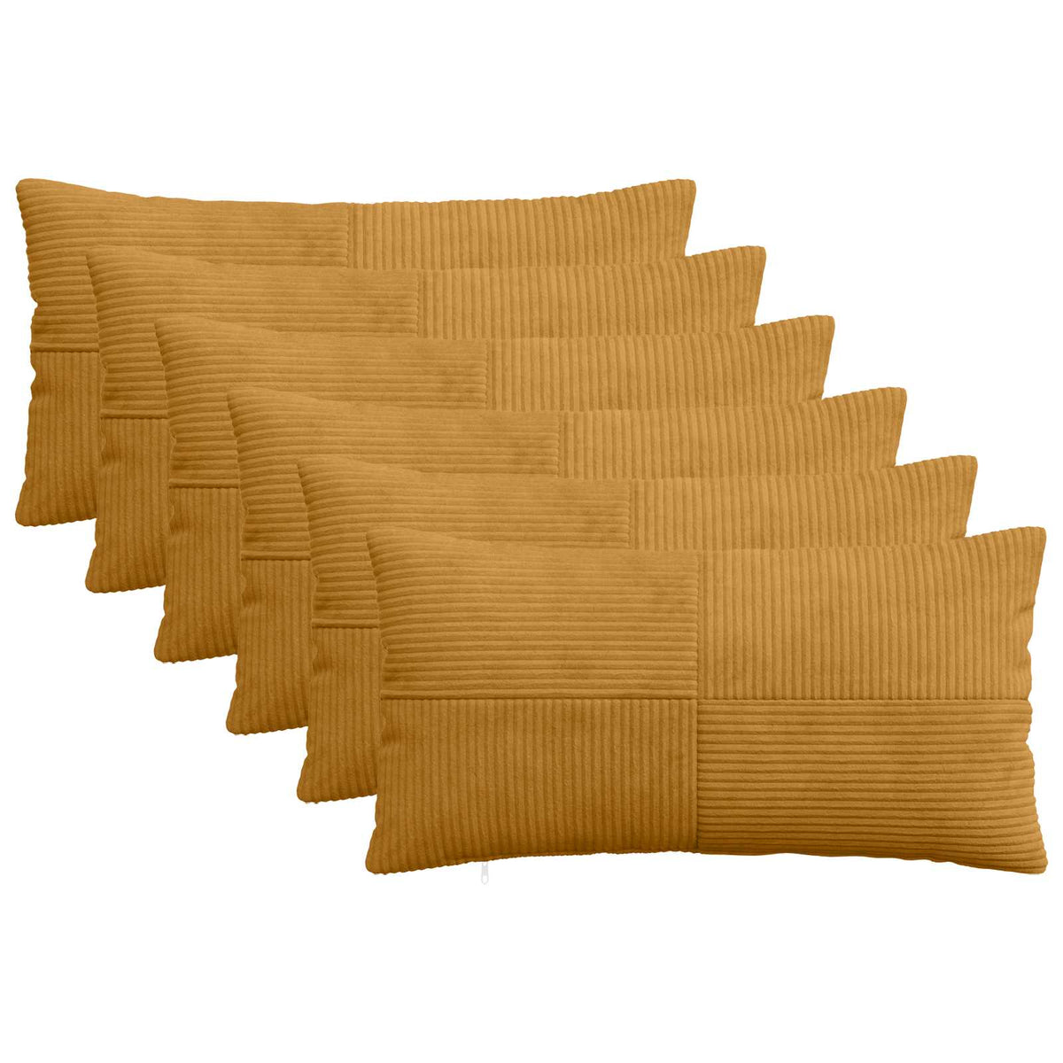 Federa 6 pcs ALMELO Giallo 40 x 80 cm corduroy | homemem39