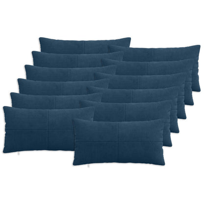 Federa 12 pcs ALMELO Blu navy 40 x 80 cm corduroy | homemem39