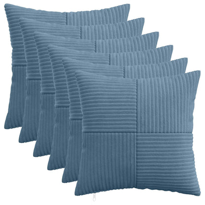 Federa 6 pcs ALMELO Blu 45 x 45 cm corduroy | homemem39