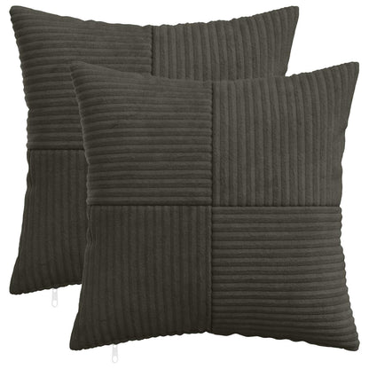 Federa 2 pcs ALMELO Antracite 45 x 45 cm corduroy | homemem39
