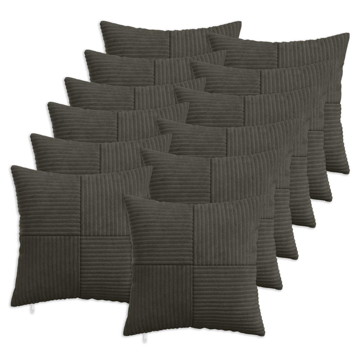 Federa 12 pcs ALMELO Antracite 45 x 45 cm corduroy | homemem39