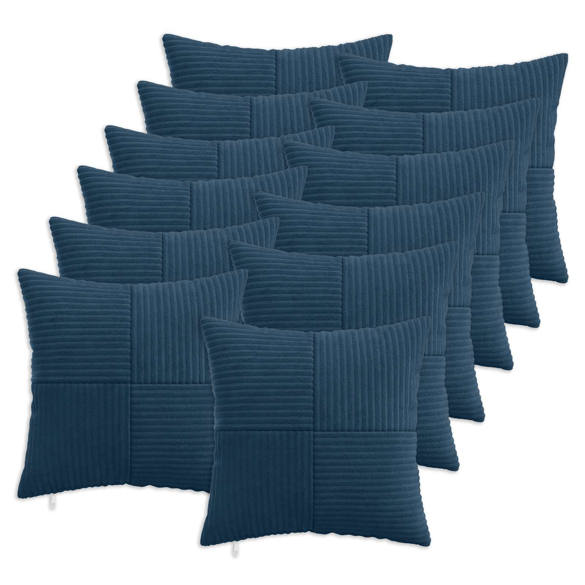 Federa 12 pcs ALMELO Blu navy 45 x 45 cm corduroy | homemem39