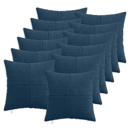 Federa 12 pcs ALMELO Blu navy 45 x 45 cm corduroy | homemem39