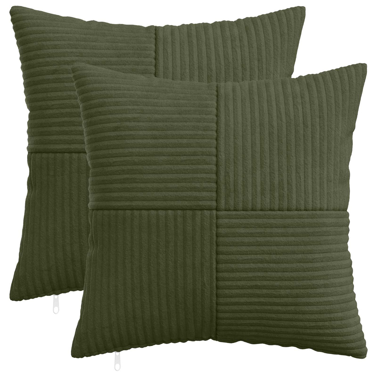 Federa 2 pcs ALMELO Verde 45 x 45 cm corduroy | homemem39