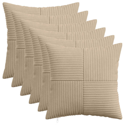 Federa 6 pcs ALMELO Tortora 45 x 45 cm corduroy | homemem39