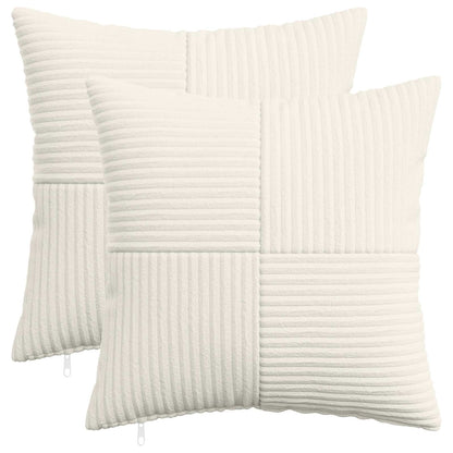 Federa 2 pcs ALMELO Crema 50 x 50 cm corduroy | homemem39