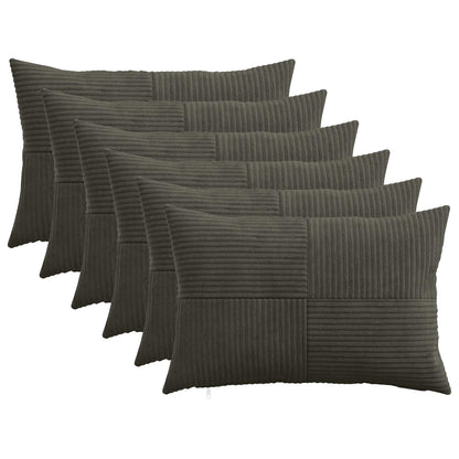 Federa 6 pcs ALMELO Antracite 50 x 70 cm corduroy | homemem39