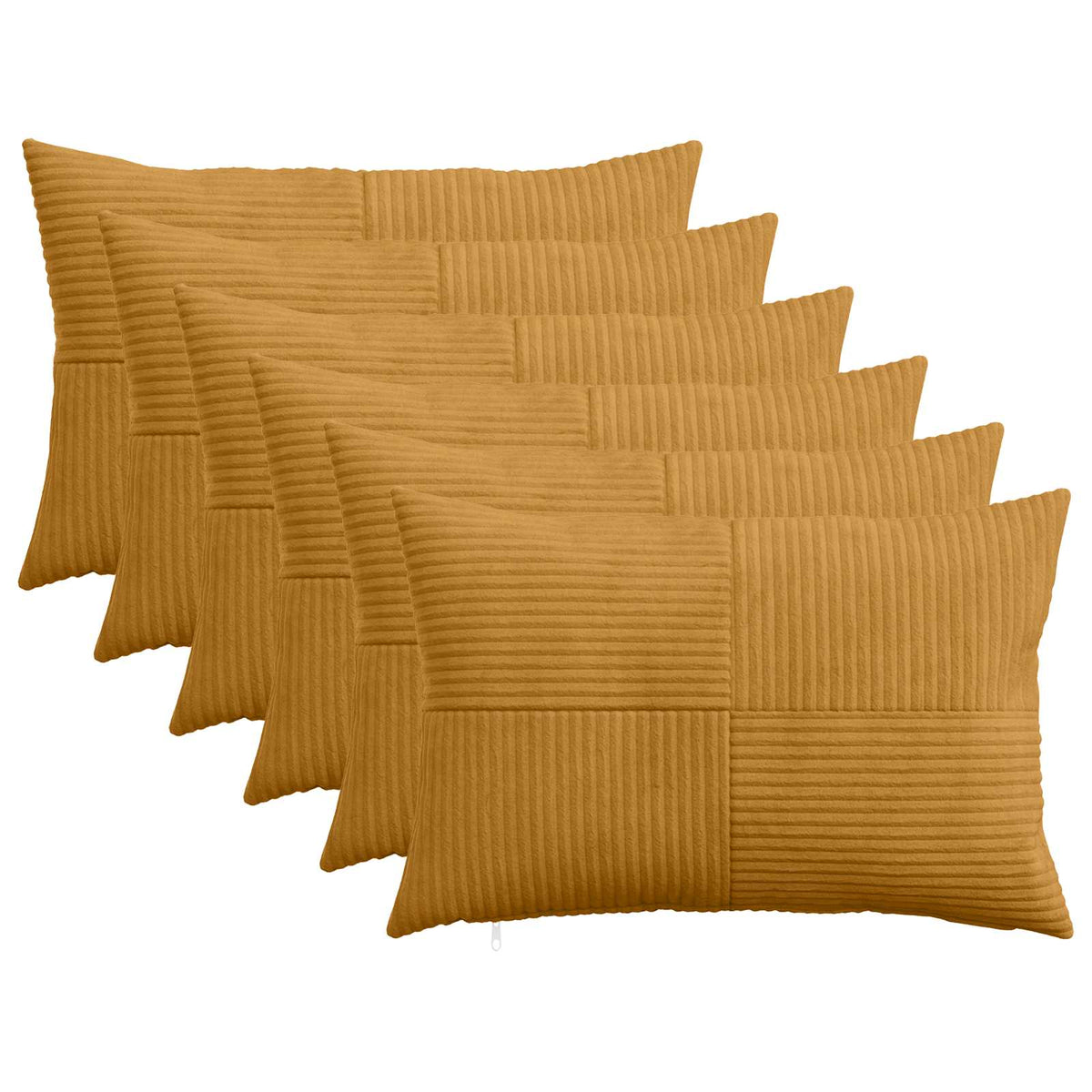 Federa 6 pcs ALMELO Giallo 50 x 70 cm corduroy | homemem39