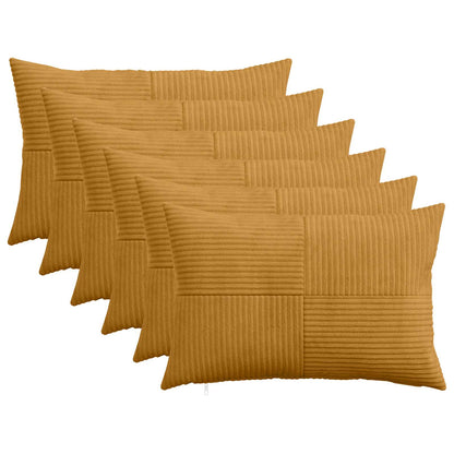 Federa 6 pcs ALMELO Giallo 50 x 70 cm corduroy | homemem39
