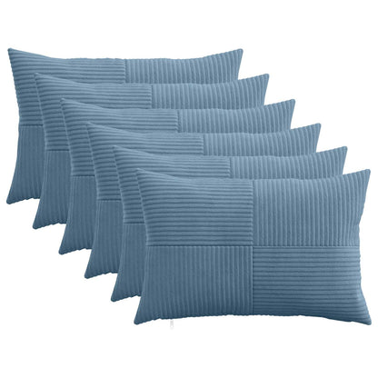 Federa 6 pcs ALMELO Blu 50 x 75 cm corduroy | homemem39