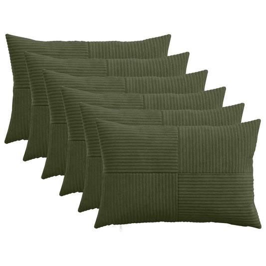 Federa 6 pcs ALMELO Verde 50 x 80 cm corduroy | homemem39