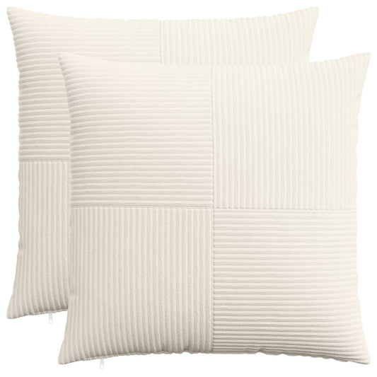 Federa 2 pcs ALMELO Crema 55 x 55 cm corduroy | homemem39