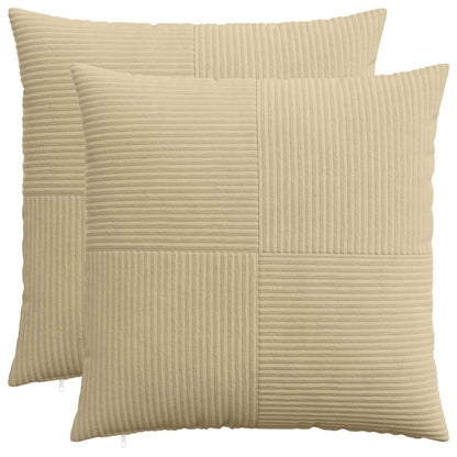 Federa 2 pcs ALMELO Grigio Verde 55 x 55 cm corduroy | homemem39