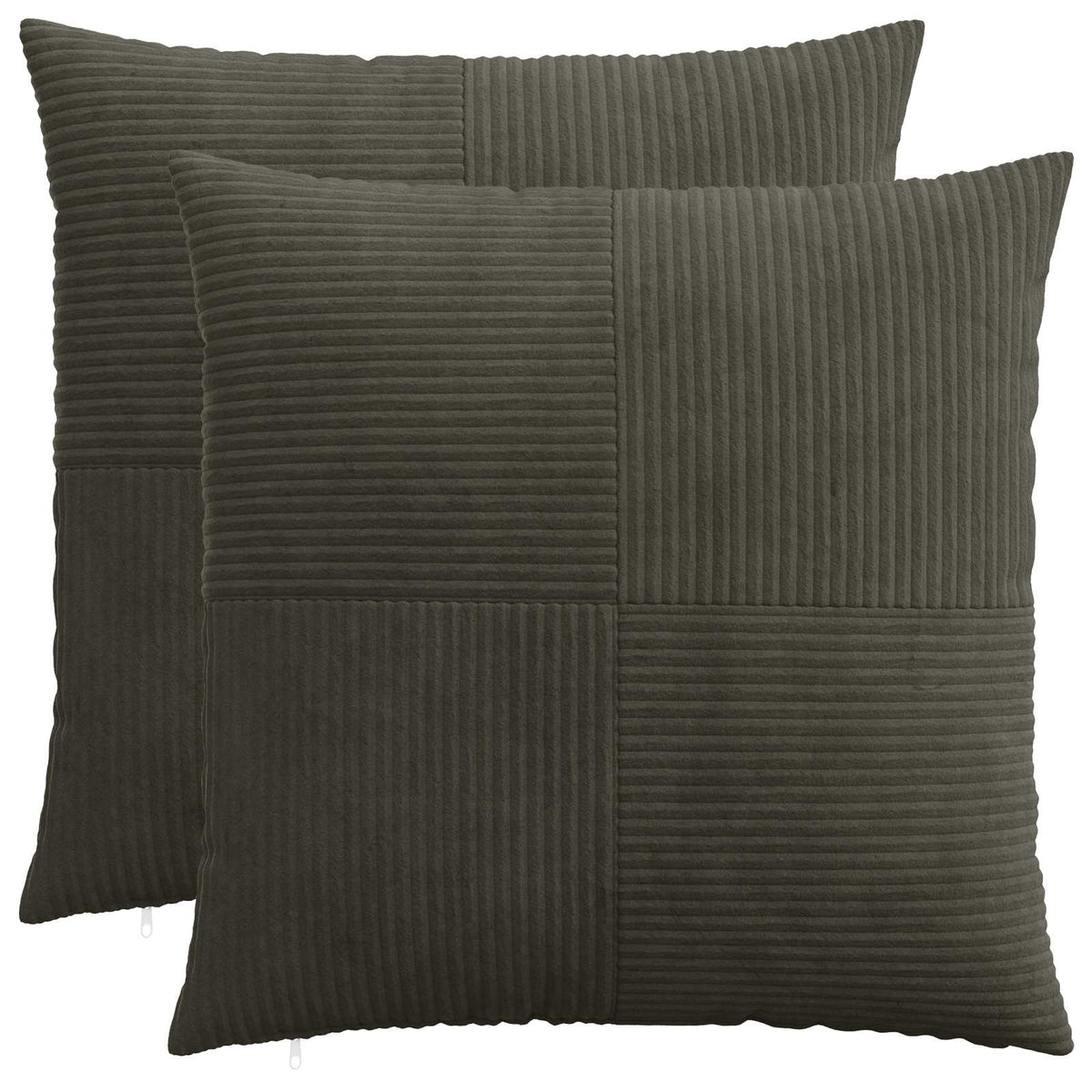Federa 2 pcs ALMELO Antracite 55 x 55 cm corduroy | homemem39