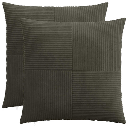 Federa 2 pcs ALMELO Antracite 55 x 55 cm corduroy | homemem39