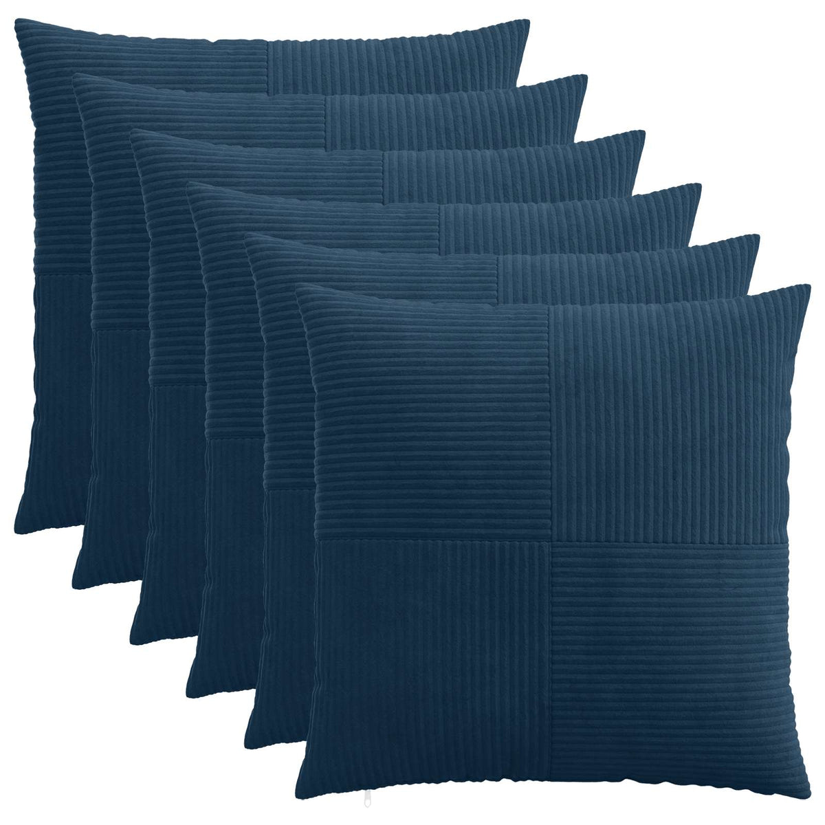 Federa 6 pcs ALMELO Blu navy 55 x 55 cm corduroy | homemem39