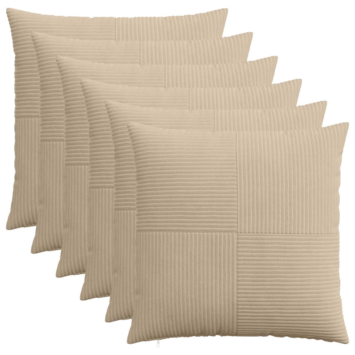 Federa 6 pcs ALMELO Tortora 55 x 55 cm corduroy | homemem39