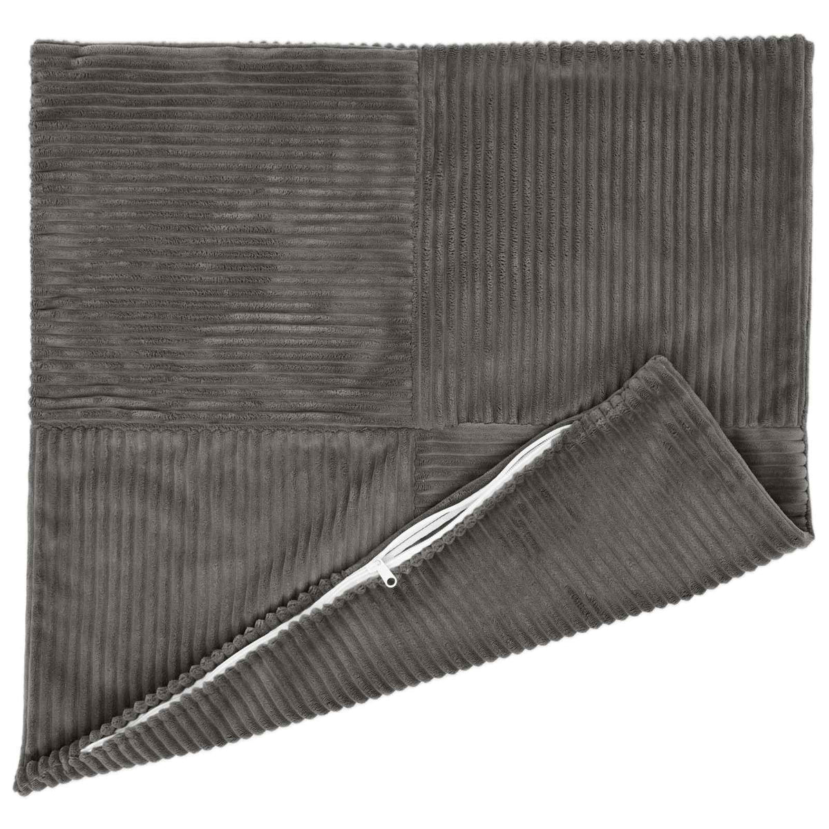 Federa 2 pcs ALMELO Grigio Scuro 65 x 65 cm corduroy | homemem39