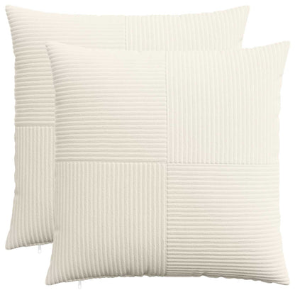 Federa 2 pcs ALMELO Crema 65 x 65 cm corduroy | homemem39