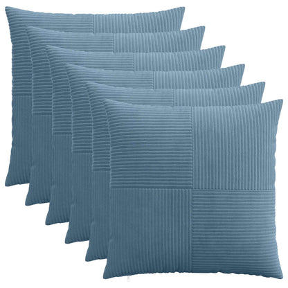 Federa 6 pcs ALMELO Blu 65 x 65 cm corduroy | homemem39
