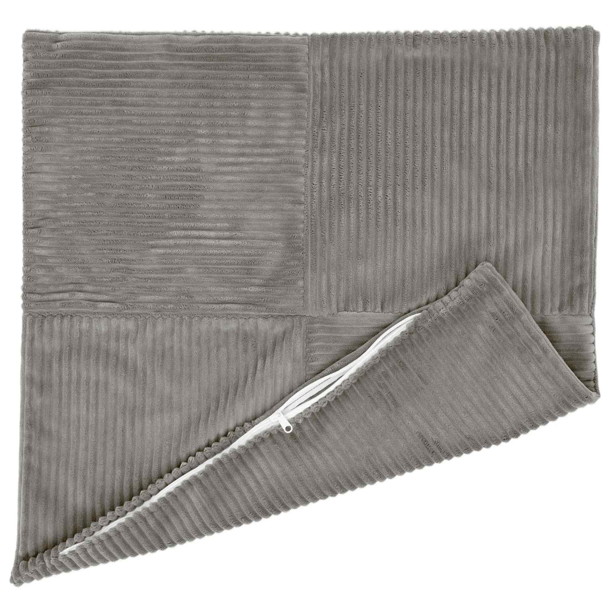 Federa 6 pcs ALMELO Grigio Chiaro 80 x 80 cm corduroy | homemem39