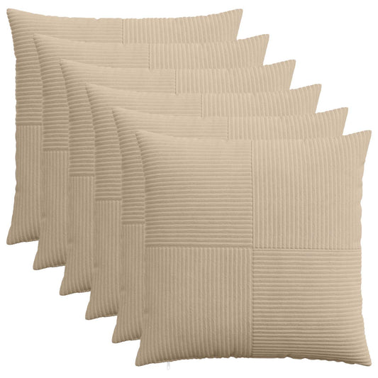 Federa 6 pcs ALMELO Tortora 80 x 80 cm corduroy | homemem39